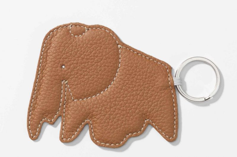 Keyring Schlüsselanhänger Elephant Vitra Cognac
